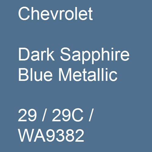 Chevrolet, Dark Sapphire Blue Metallic, 29 / 29C / WA9382.